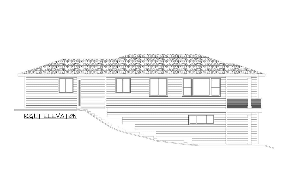 Plan 720088DA: Prairie-Style Duplex House Plan with One 1 Bed Unit and One 2 Bed Unit - 2045 Sq Ft - Image #8 - Prairie, Traditional