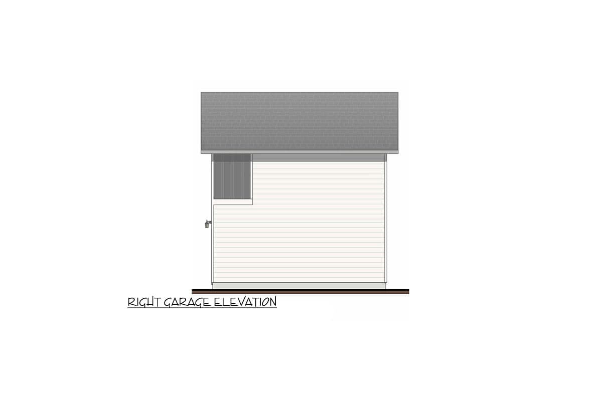 Plan 100345GHR: ADU Plan: 2-Car Garage with 2nd Floor Studio Apartment Apartment - 460 Sq Ft - Image #5 - Carriage, New American, Traditional