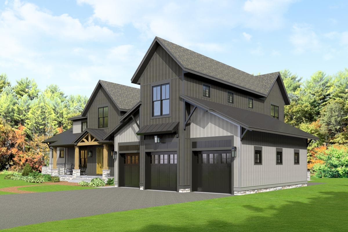 Plan 654022KNA: Flexible Modern Farmhouse Plan with 4 or 5 Bedroom Configurations - 3190 Sq Ft - Image #8 - Modern Farmhouse, New American