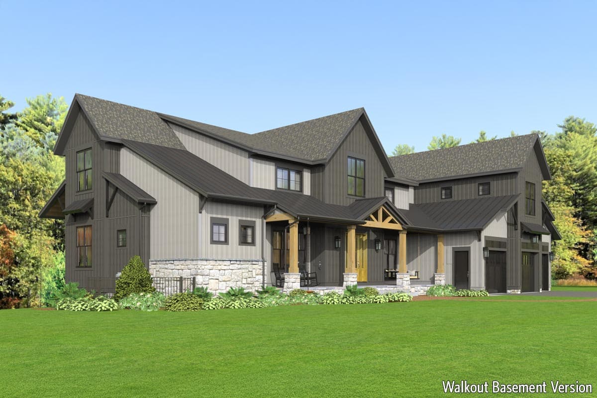 Plan 654022KNA: Flexible Modern Farmhouse Plan with 4 or 5 Bedroom Configurations - 3190 Sq Ft - Image #10 - Modern Farmhouse, New American