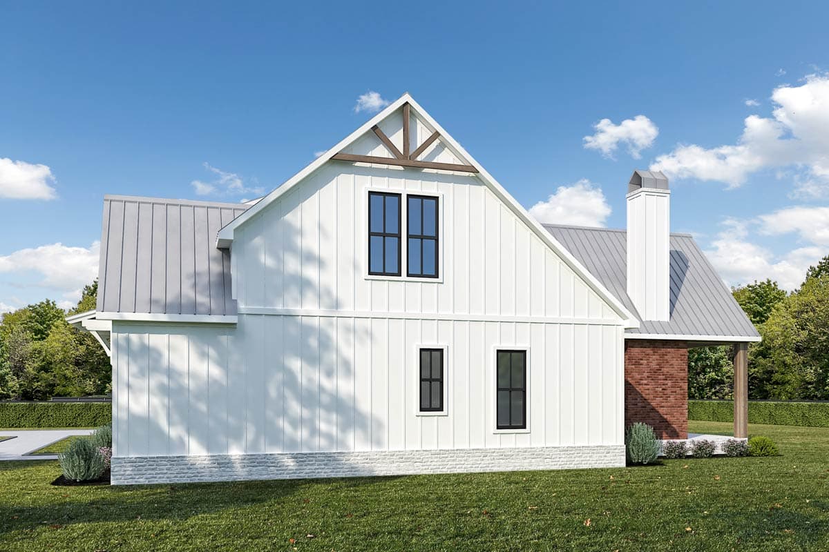 Plan 860087MCD: 4-Bedroom New American House Plan with Outdoor Fireplace - 2255 Sq Ft - Image #5 - Farmhouse, New American