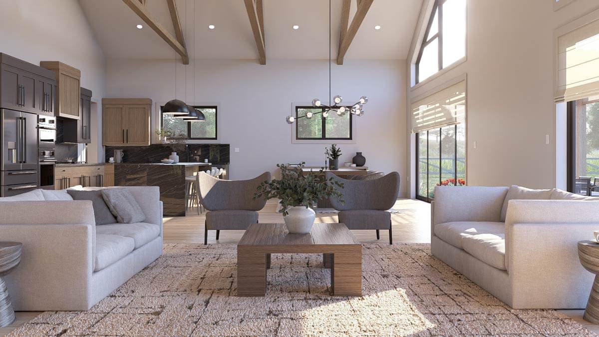 Plan 623496DJ: 3-Bed Barndominium House Plan with 2-Story Great Room - 3436 Sq Ft - Image #17 - Barndominium