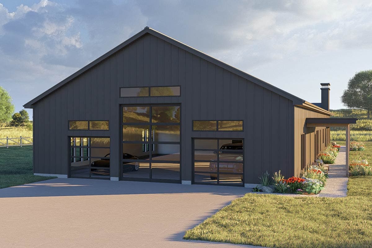 Plan 623496DJ: 3-Bed Barndominium House Plan with 2-Story Great Room - 3436 Sq Ft - Image #15 - Barndominium