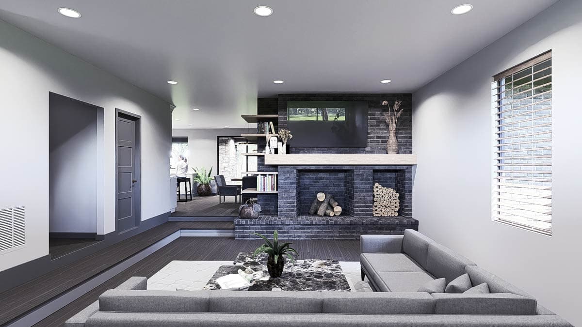 Plan 700504SND: Single-Story Prairie House Plan with Vaulted Great Room - 3687 Sq Ft - Image #11 - Contemporary, Prairie