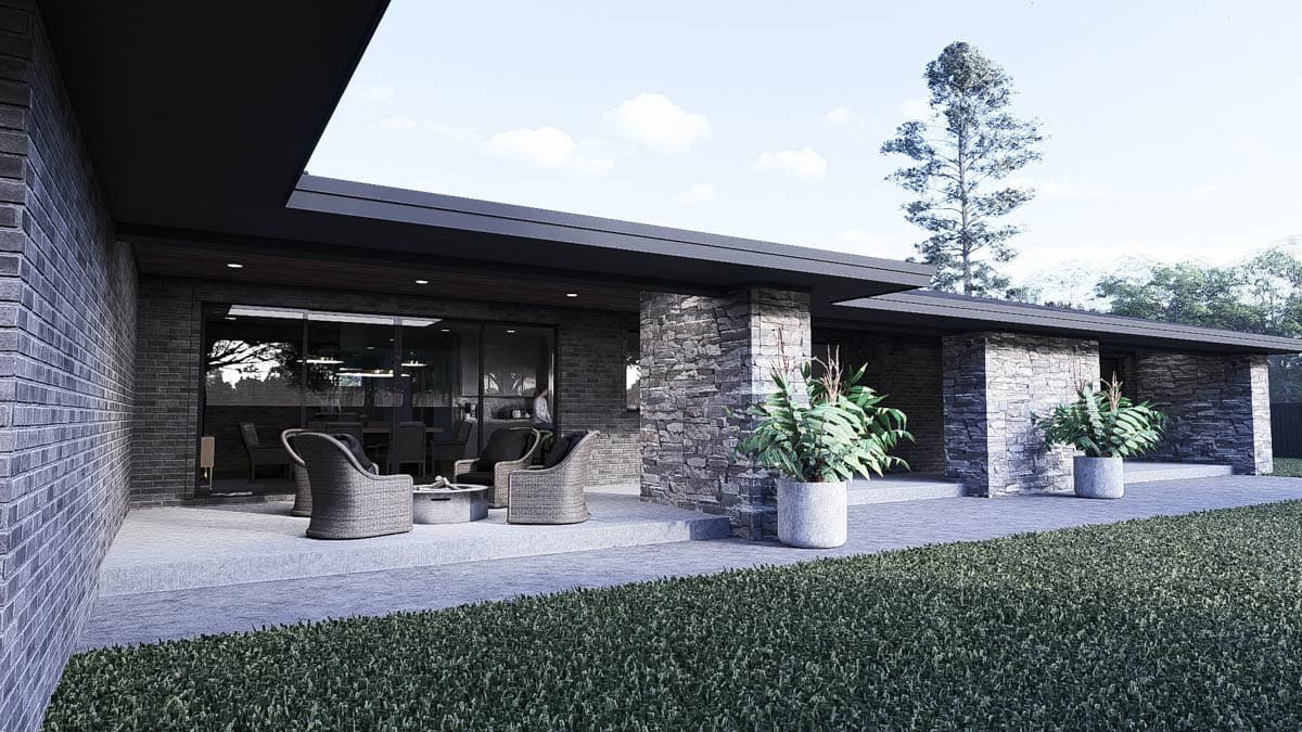 Plan 700504SND: Single-Story Prairie House Plan with Vaulted Great Room - 3687 Sq Ft - Image #14 - Contemporary, Prairie