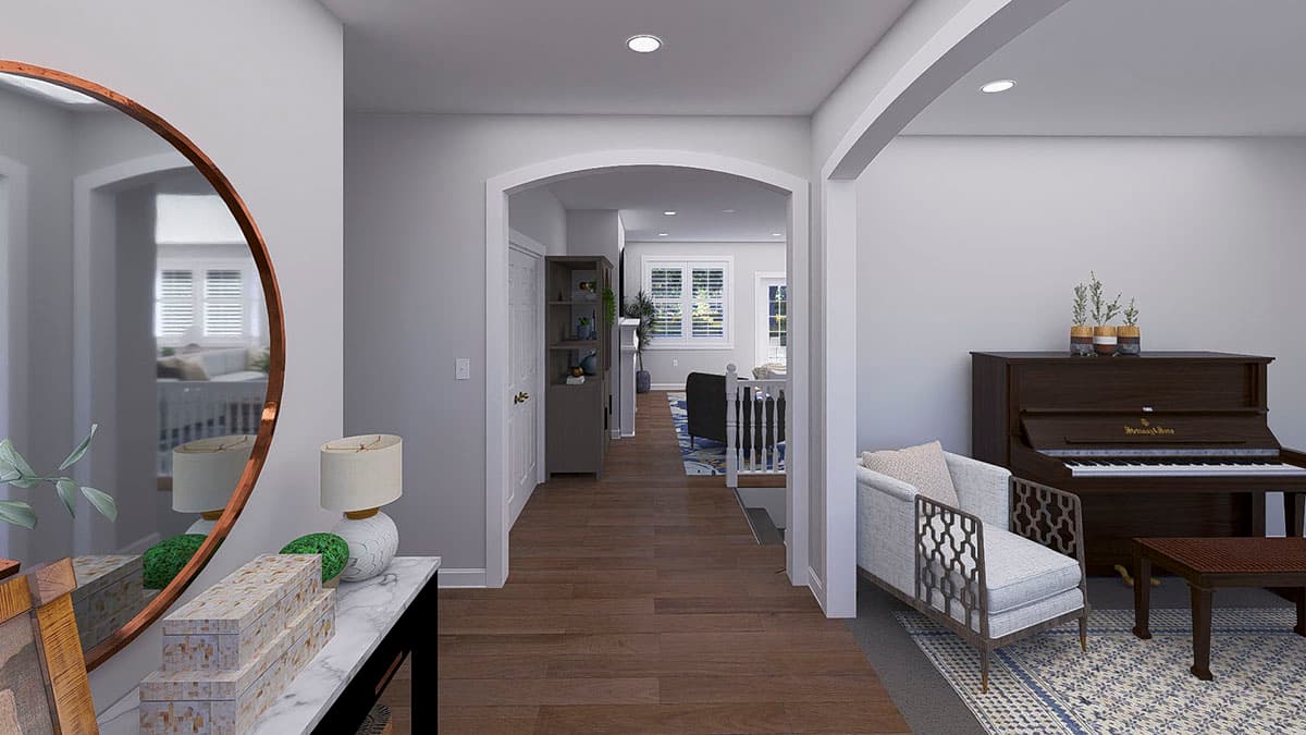 Plan 61606UT: 3-Bed Traditional Ranch House Plan with U-Shape Kitchen - 2254 Sq Ft - Image #7 - Ranch, Traditional