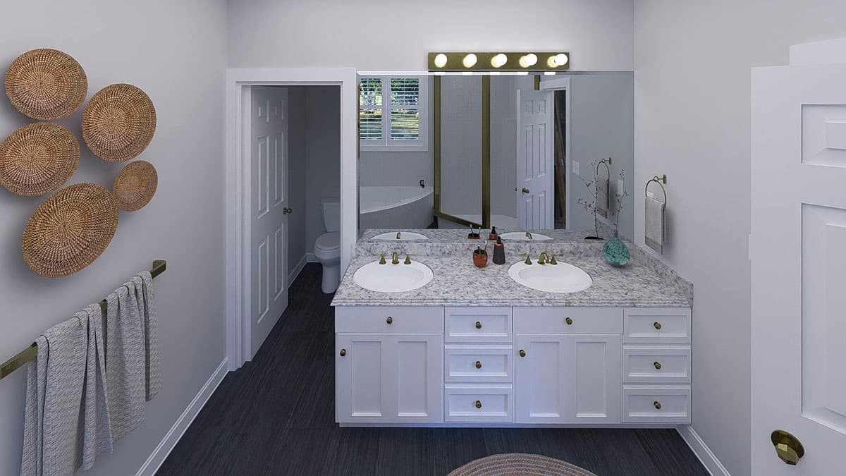 Plan 61606UT: 3-Bed Traditional Ranch House Plan with U-Shape Kitchen - 2254 Sq Ft - Image #21 - Ranch, Traditional