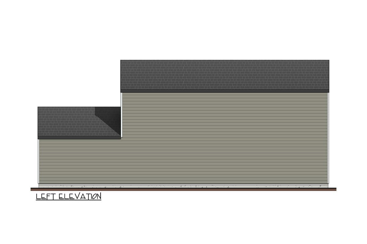 Plan 100346GHR: 3-Bed Narrow Contemporary House Plan Under 1500 Sq Ft - Image #9 - Contemporary