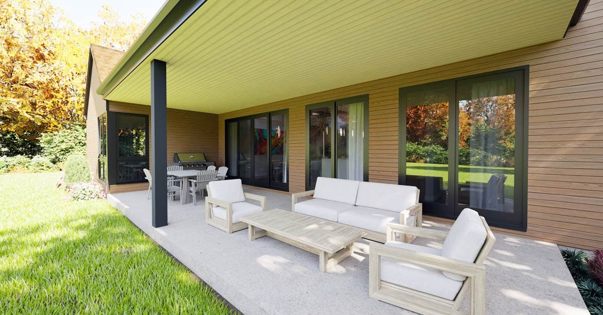 Plan 69901AM: 1-Story Scandinavian-Style 3-Bed House Plan with Garage Workshop - Image #8 - Contemporary, Ranch, Scandinavian