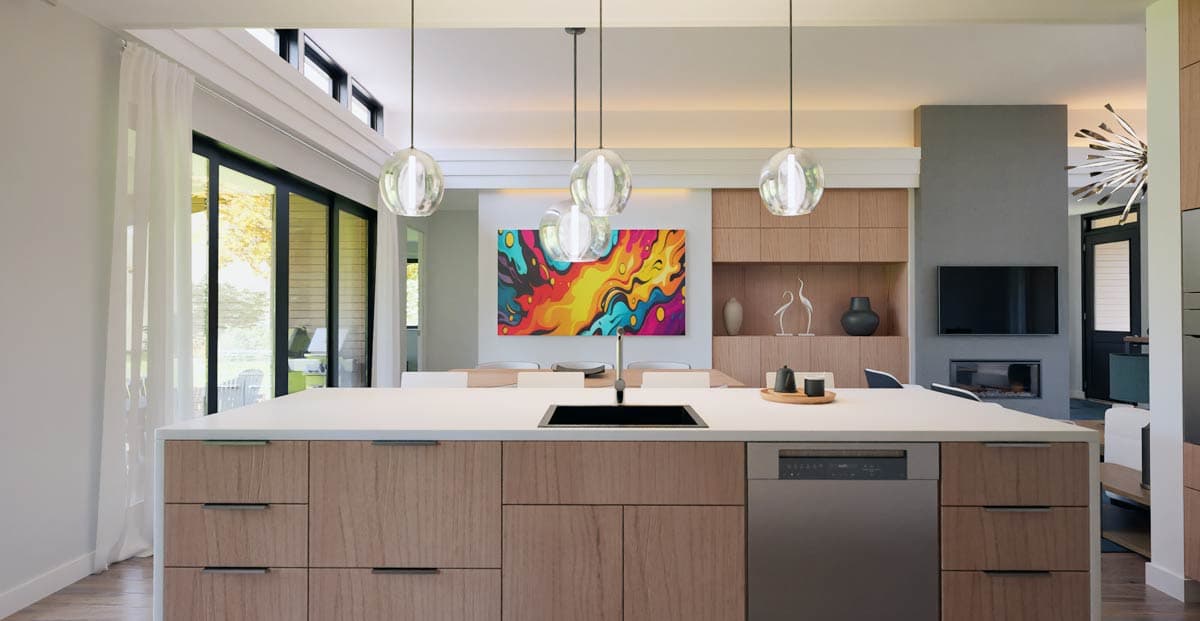 Plan 69901AM: 1-Story Scandinavian-Style 3-Bed House Plan with Garage Workshop - Image #6 - Contemporary, Ranch, Scandinavian