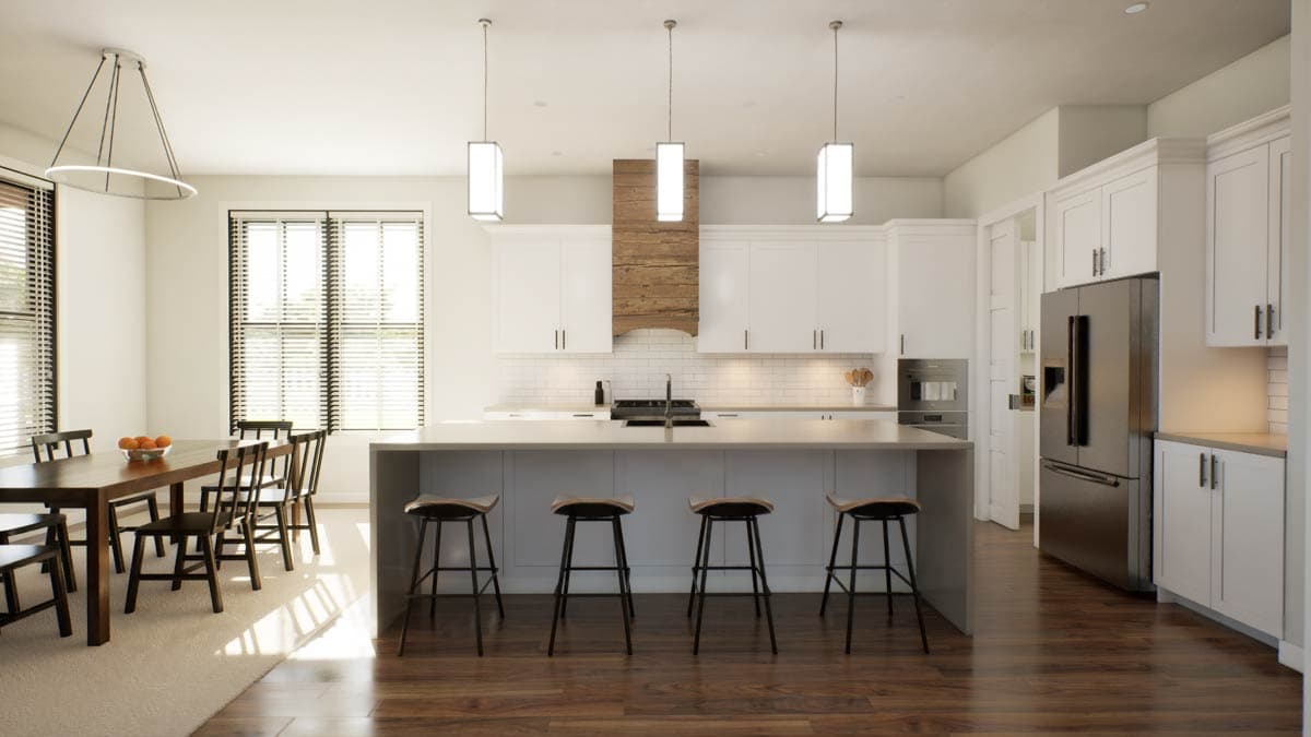 Plan 69902AM: 4-Bedroom Barndominium House Plan with 2-Story Great Room - 3379 Sq Ft - Image #15 - Barndominium, Modern Farmhouse