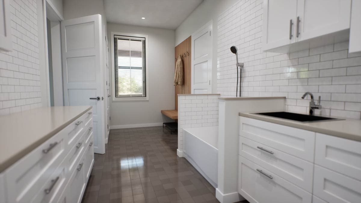 Plan 69902AM: 4-Bedroom Barndominium House Plan with 2-Story Great Room - 3379 Sq Ft - Image #16 - Barndominium, Modern Farmhouse