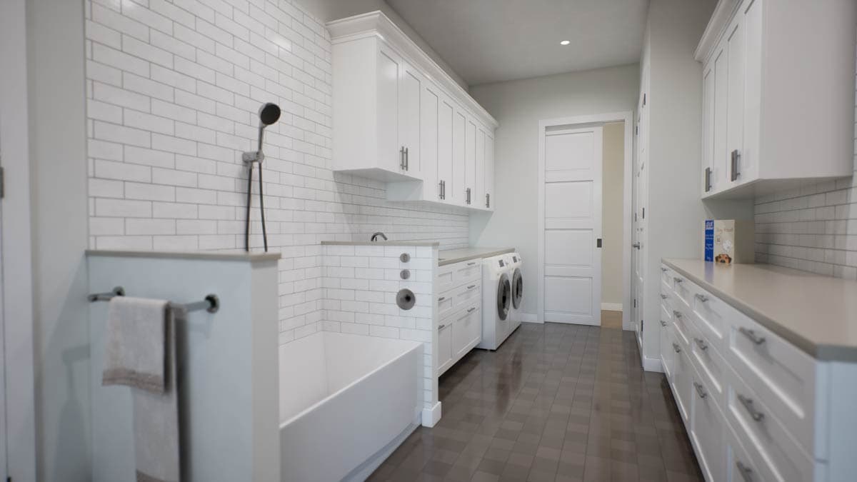 Plan 69902AM: 4-Bedroom Barndominium House Plan with 2-Story Great Room - 3379 Sq Ft - Image #20 - Barndominium, Modern Farmhouse