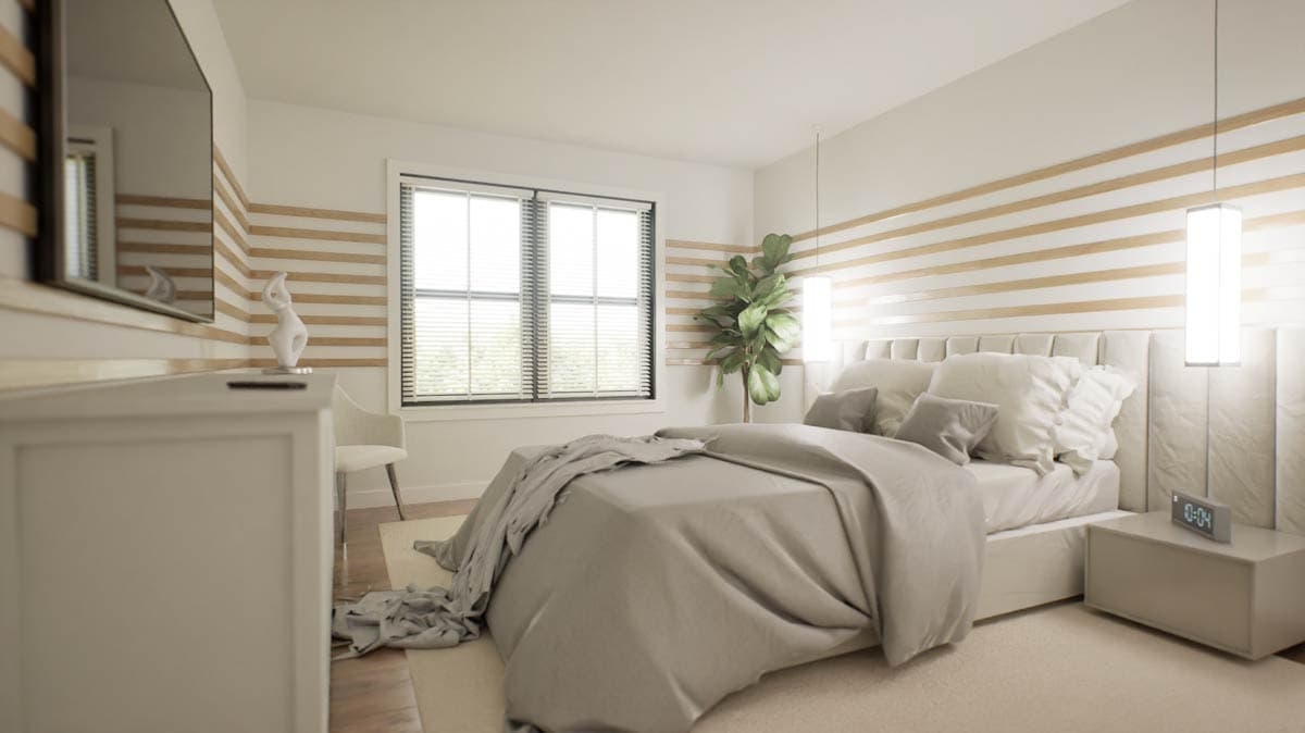 Plan 69902AM: 4-Bedroom Barndominium House Plan with 2-Story Great Room - 3379 Sq Ft - Image #27 - Barndominium, Modern Farmhouse