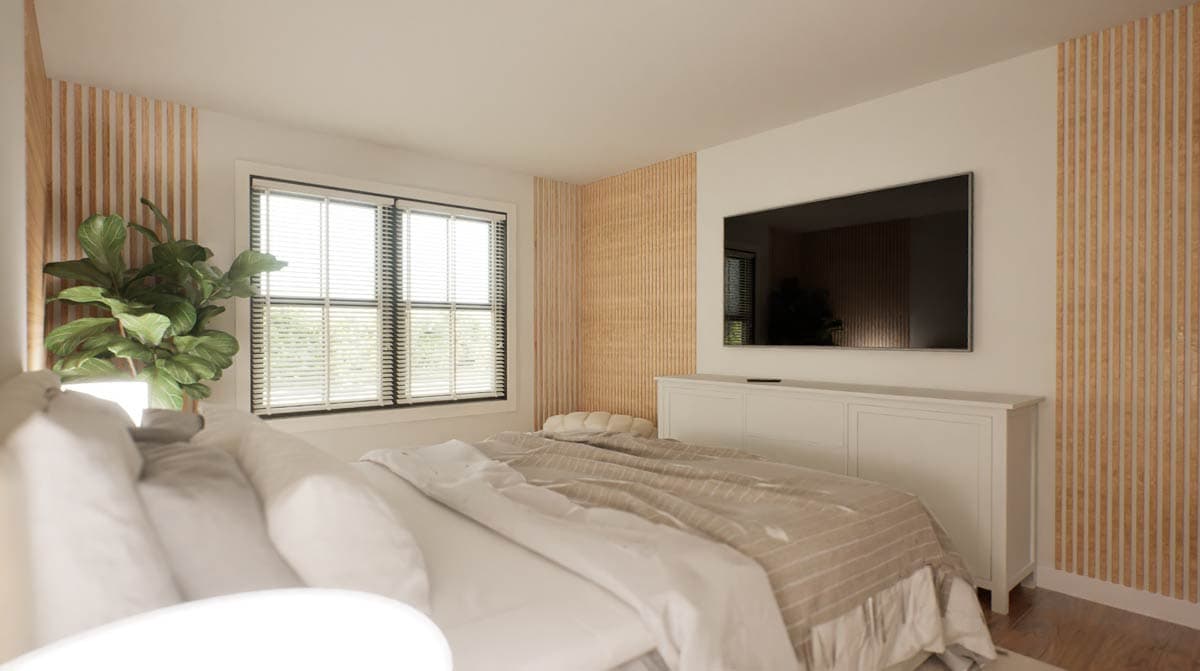 Plan 69902AM: 4-Bedroom Barndominium House Plan with 2-Story Great Room - 3379 Sq Ft - Image #30 - Barndominium, Modern Farmhouse