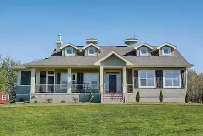 2-Bed Traditional Ranch House Plan with Wrap-Around Porch - 1576 Sq Ft