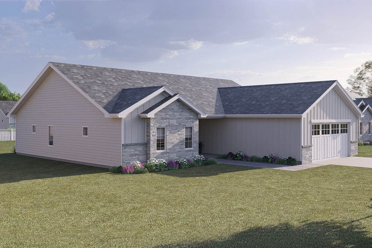 Plan 623498DJ: 4-Bed Country Ranch House Plan with Rear Covered Porch - 1889 Sq Ft - Image #11 - Country, Ranch, Traditional