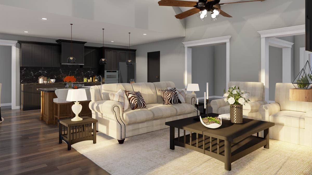 Plan 70921MK: 4-Bed Modern Farmhouse with Unfinished Bonus Room - 2270 Sq Ft - Image #5 - Farmhouse, Modern Farmhouse