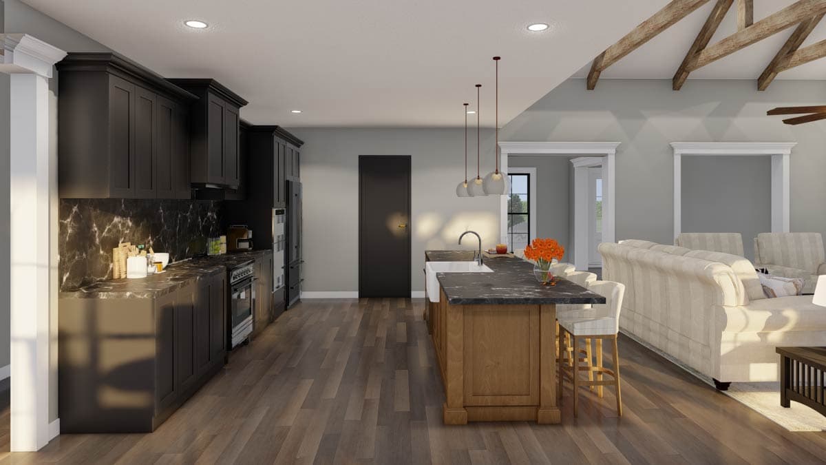 Plan 70921MK: 4-Bed Modern Farmhouse with Unfinished Bonus Room - 2270 Sq Ft - Image #7 - Farmhouse, Modern Farmhouse
