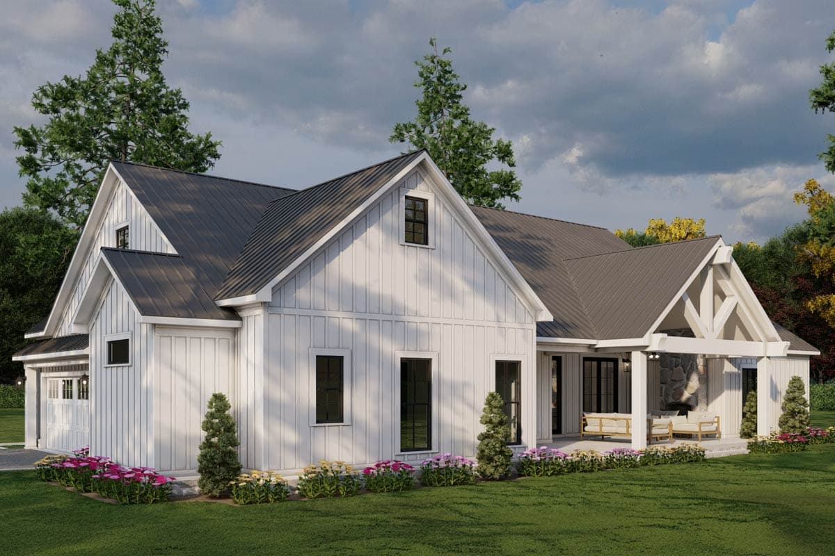 Plan 70921MK: 4-Bed Modern Farmhouse with Unfinished Bonus Room - 2270 Sq Ft - Image #10 - Farmhouse, Modern Farmhouse