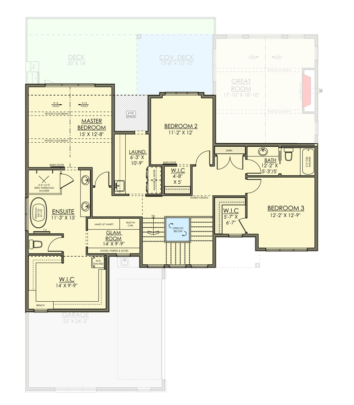 Plan 81872AB: Striking Modern Farmhouse with Optionally Finished Walkout Basement  - Floor Plan - 2nd Floor - Contemporary, Modern