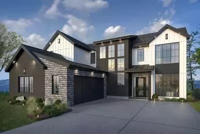 Striking Modern Farmhouse with Optionally Finished Walkout Basement 