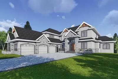 Elegant 3-Bedroom Luxury Home with 3-Car Garage and Expansive Living Spaces