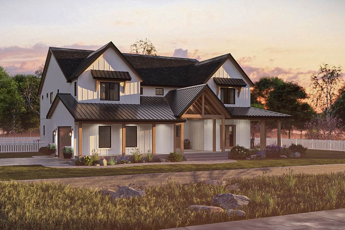 Plan 623499DJ: Two-Story 4-Bed Modern Farmhouse Plan with Wrap-Around Front Porch - 4421 Sq Ft - Image #19 - Modern Farmhouse, New American