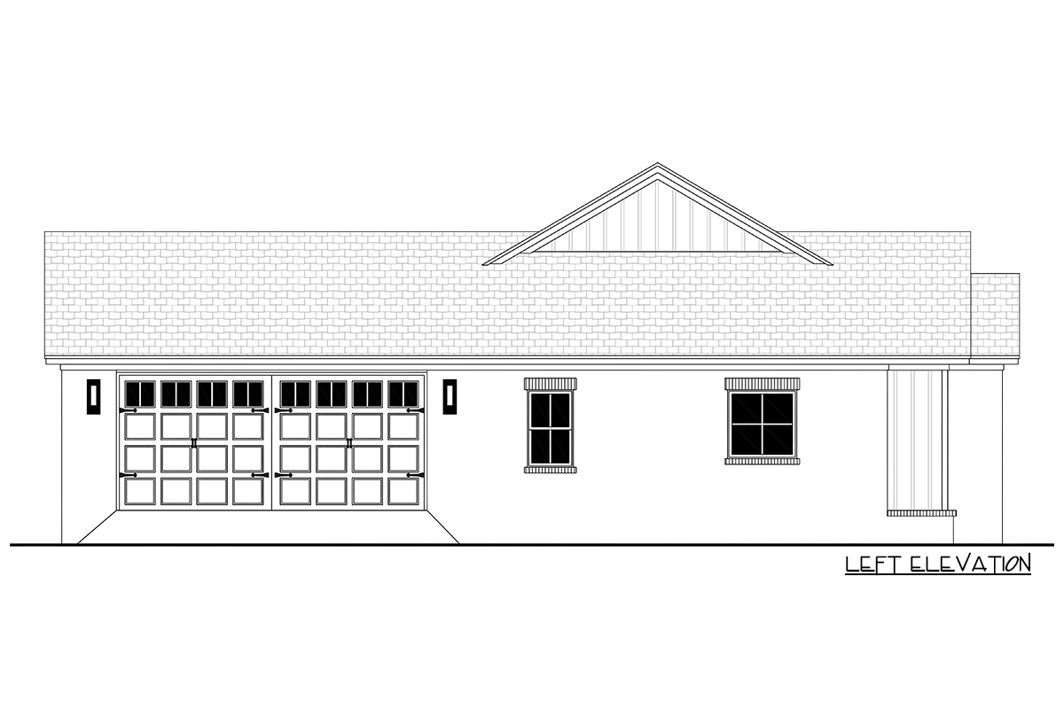 Plan 51996HZ: 3-Bed Modern Farmhouse Plan with Split Bedrooms Under 1600 Sq Ft - Image #7 - Modern Farmhouse, New American, Ranch, Transitional
