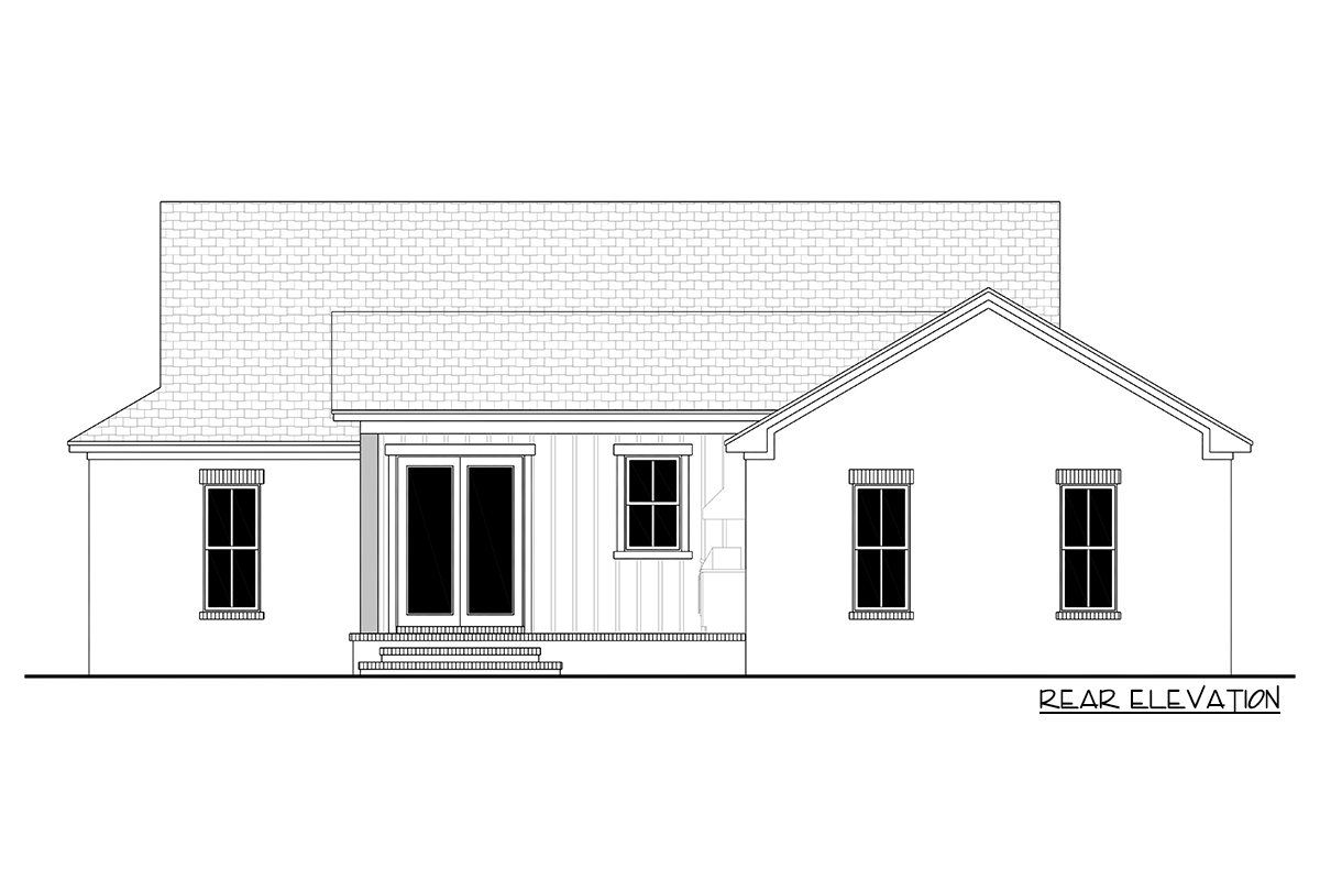 Plan 51996HZ: 3-Bed Modern Farmhouse Plan with Split Bedrooms Under 1600 Sq Ft - Image #8 - Modern Farmhouse, New American, Ranch, Transitional