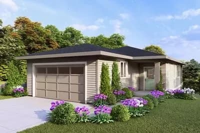 3-Bed Prairie-Style House Plan with Lower Level Living - 2045 Sq Ft