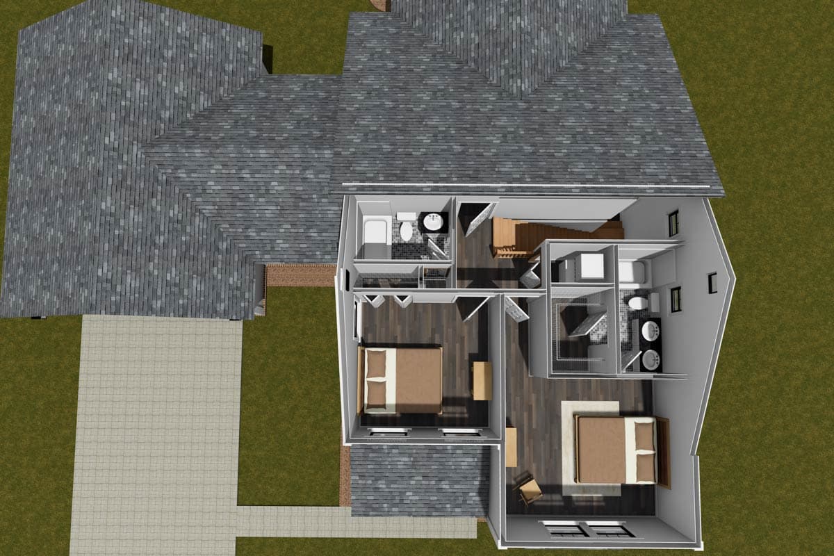 Plan 52408WM: Two-Story Traditional House Plan with Flex Room - 1762 Sq Ft  - Image #10 - Traditional