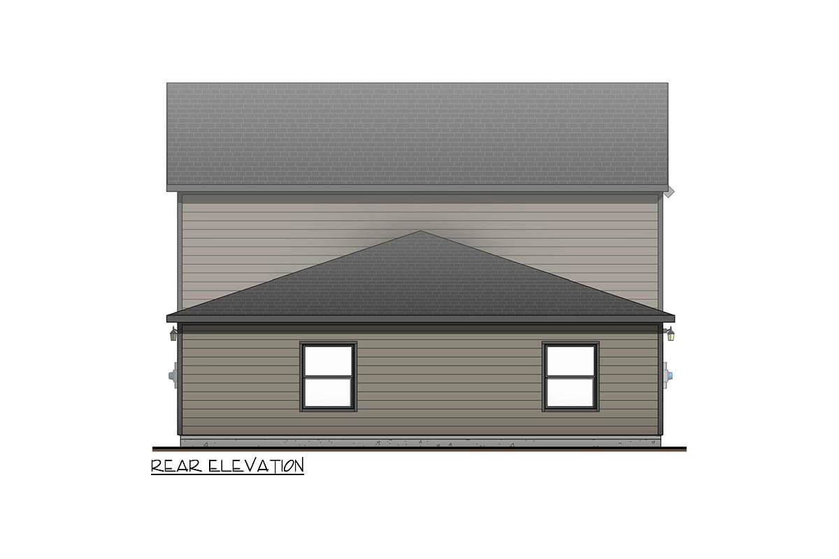 Plan 100347GHR: Two-Story Contemporary Duplex House Plan with 2 3-Bed Units Under 1400 Sq Ft - Image #9 - Contemporary