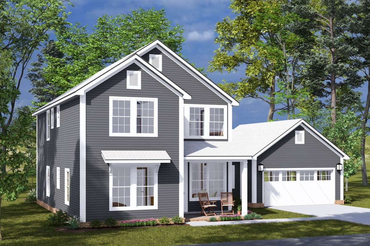 Plan 52410WM: Traditional Two-Story House Plan with Upstairs Game Room - 2262 Sq Ft - Image #9 - Traditional