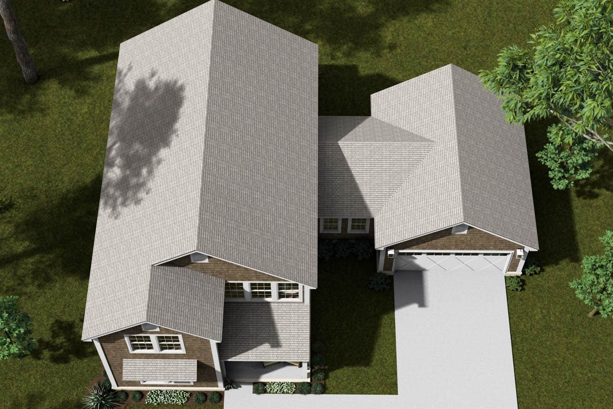 Plan 52412WM: Two-Story 4-Bed Shingle-Style House Plan with Dual Laundry - 2275 Sq Ft - Image #9 - Shingle, Traditional