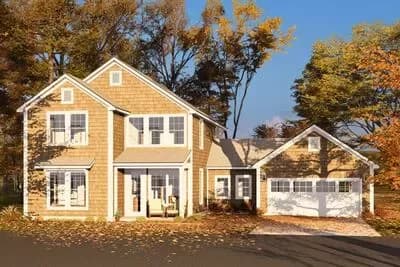 Two-Story 4-Bed Shingle-Style House Plan with Dual Laundry - 2275 Sq Ft