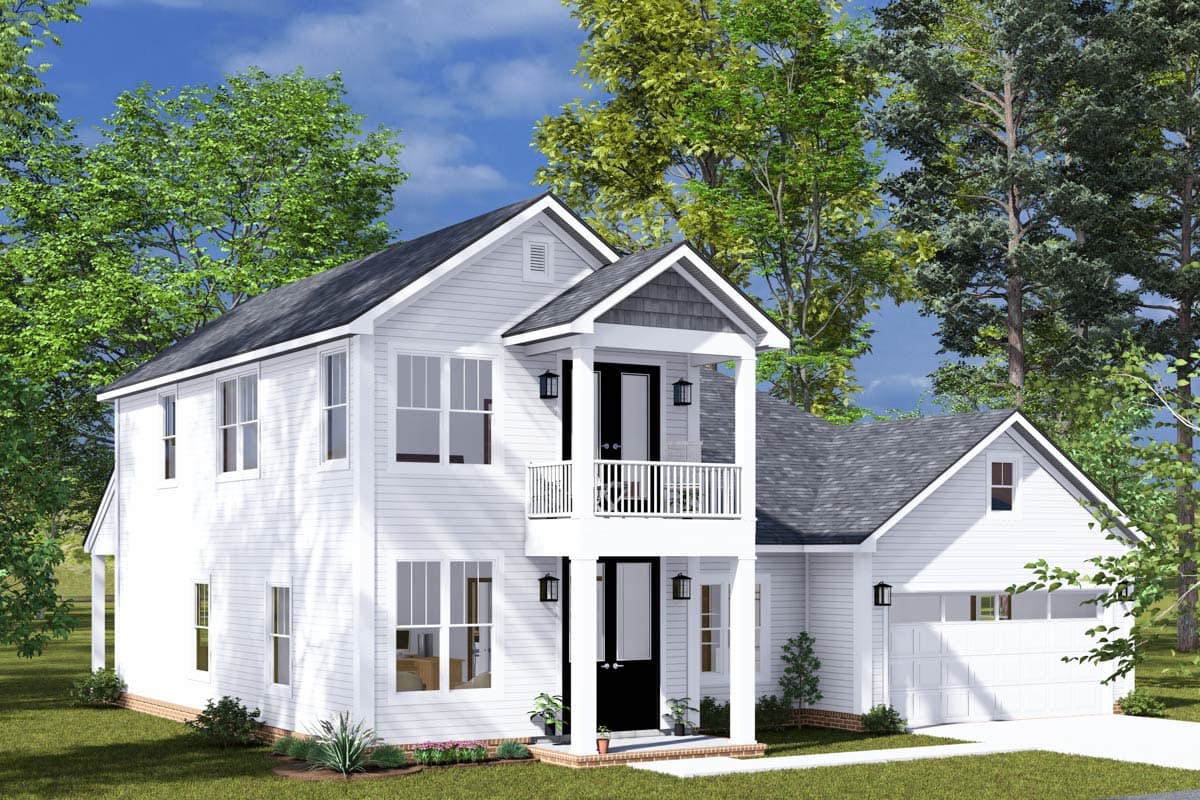 Plan 52413WM: Two-Story Traditional House Plan with Main Level Master - 2038 Sq Ft - Image #5 - Traditional