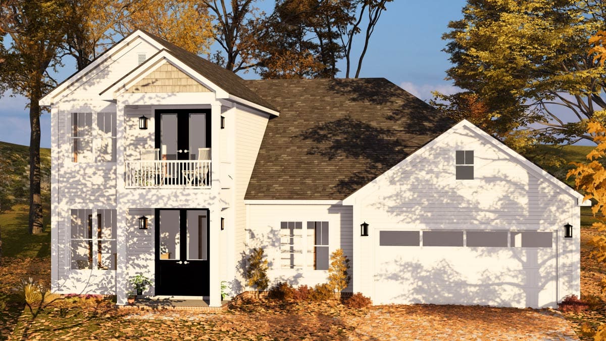 Plan 52413WM: Two-Story Traditional House Plan with Main Level Master - 2038 Sq Ft - Image #6 - Traditional