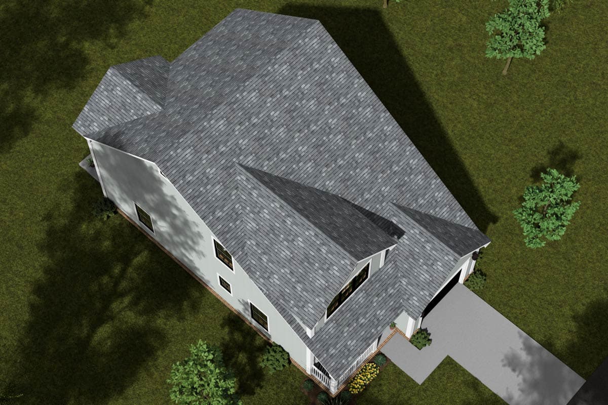 Plan 52415WM: Two-Story Traditional House Plan with Flex Room Under 1500 Sq Ft - Image #7 - Traditional