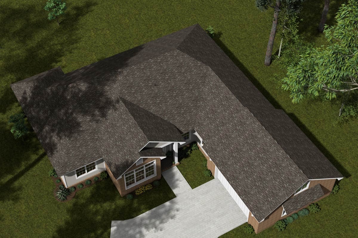 Plan 52416WM: 4-Bed Traditional House Plan with Dedicated Library or Study Space - 2284 Sq Ft - Image #8 - Ranch, Traditional
