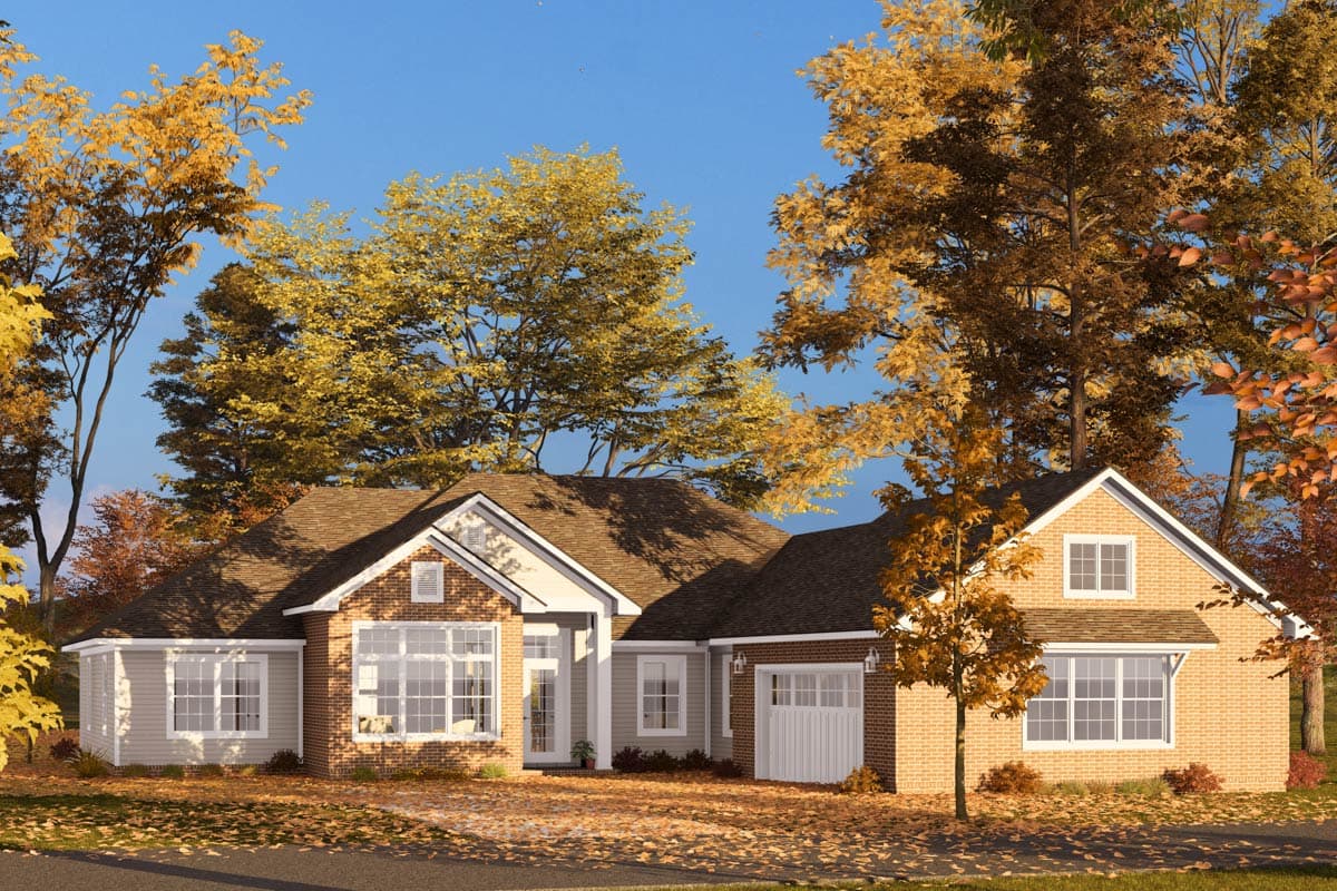 Plan 52416WM: 4-Bed Traditional House Plan with Dedicated Library or Study Space - 2284 Sq Ft - Image #9 - Ranch, Traditional