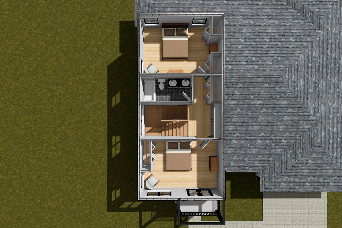 Plan 52417WM: Two-Story Traditional House Plan with Main Level Master Bedroom - 2038 Sq Ft - Image #10 - Traditional