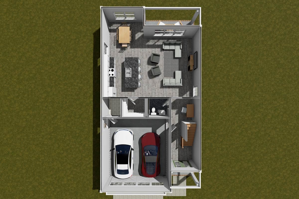 Plan 52422WM: Two-Story Traditional House Plan with Pocket Home Office - 2048 Sq Ft - Image #8 - Country, Traditional