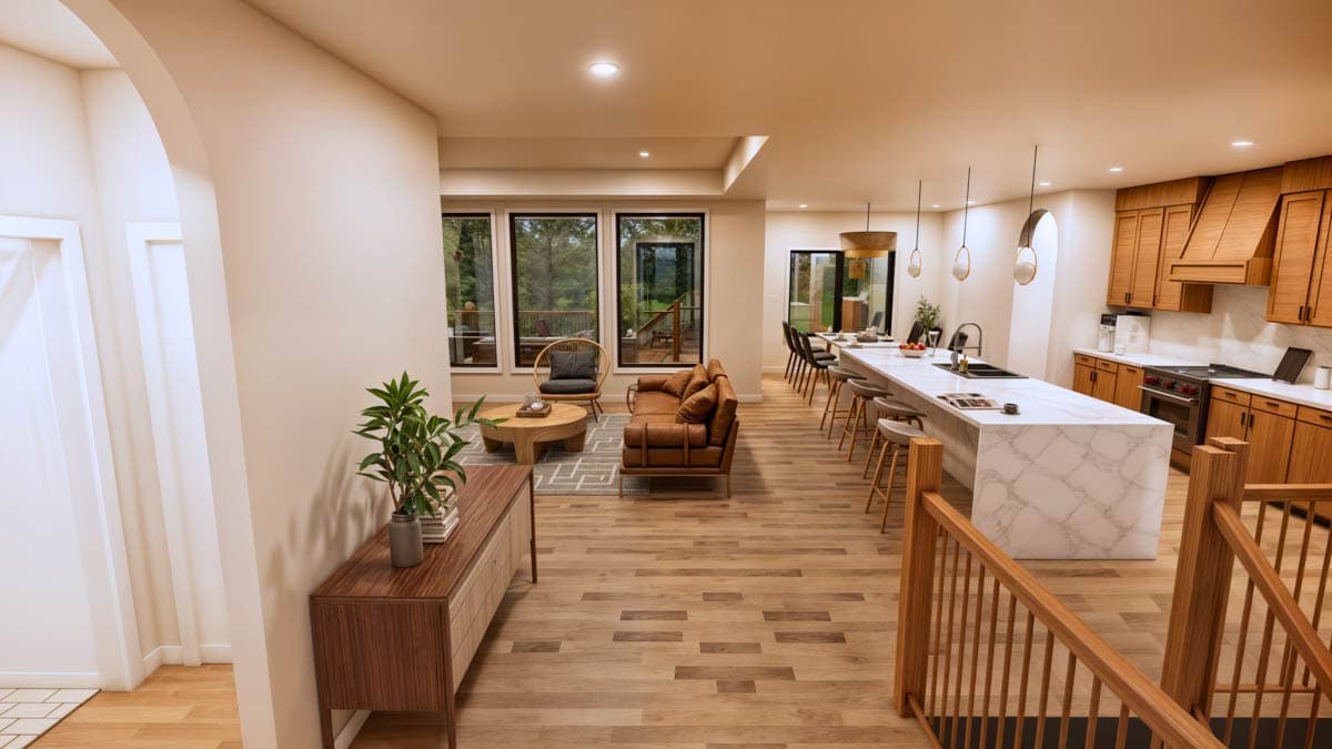 Plan 600014PDZ: 2 or 4 Bedroom New American Cottage House Plan with Optionally Finished Basement - 1814 Sq Ft - Image #6 - Cottage, New American, Traditional