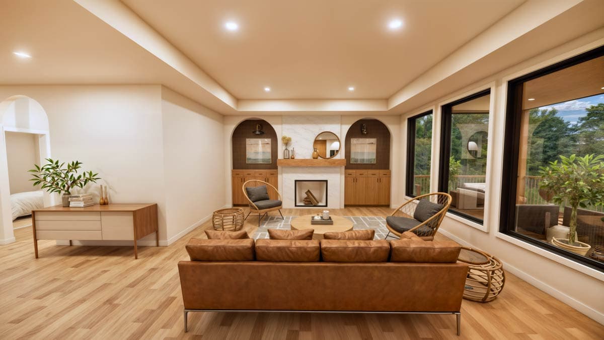 Plan 600014PDZ: 2 or 4 Bedroom New American Cottage House Plan with Optionally Finished Basement - 1814 Sq Ft - Image #7 - Cottage, New American, Traditional