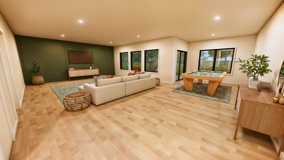 Plan 600014PDZ: 2 or 4 Bedroom New American Cottage House Plan with Optionally Finished Basement - 1814 Sq Ft - Image #10 - Cottage, New American, Traditional