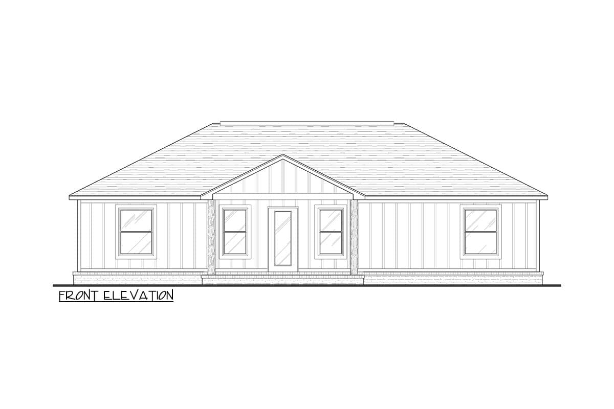 Plan 461051DNN: Traditional Country Ranch House Plan with Split-Bedroom Layout - 1344 Sq Ft - Image #8 - Country, Ranch, Traditional