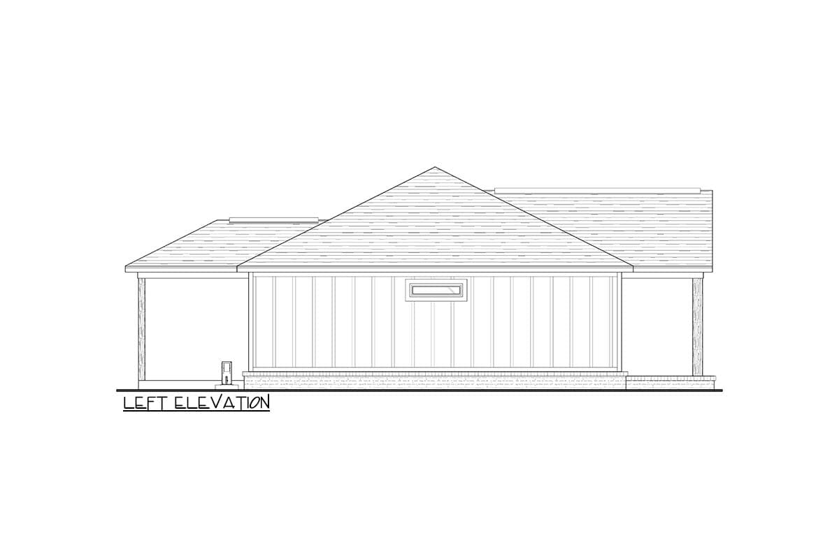 Plan 461051DNN: Traditional Country Ranch House Plan with Split-Bedroom Layout - 1344 Sq Ft - Image #7 - Country, Ranch, Traditional