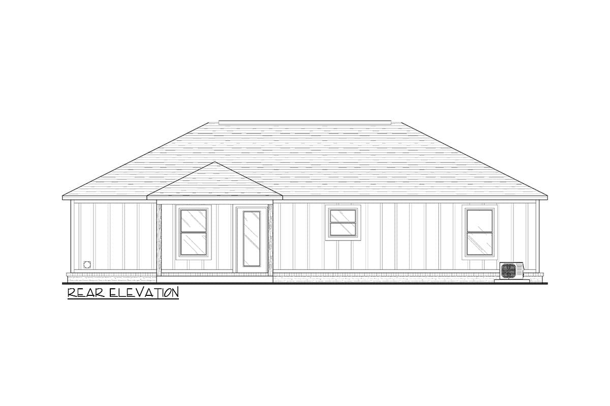 Plan 461051DNN: Traditional Country Ranch House Plan with Split-Bedroom Layout - 1344 Sq Ft - Image #9 - Country, Ranch, Traditional