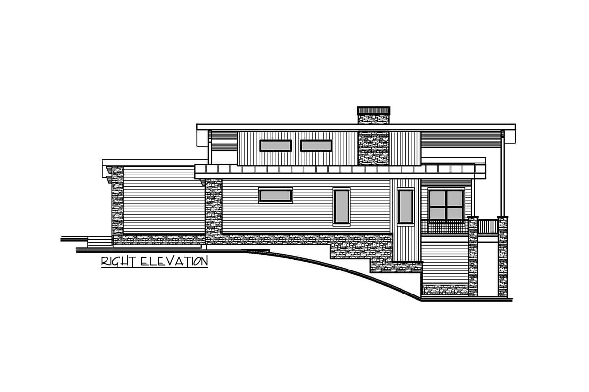 Plan 370049SEN: 4-Bed Mid Century Modern House Plan with Finished Lower Level - 3743 Sq Ft - Image #5 - Mid Century Modern, Mountain, Prairie